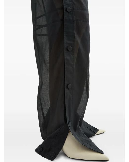 Jil Sander Black Cotton Trousers