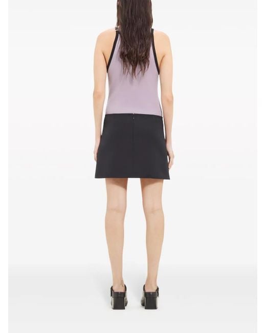 Courreges Purple Buckle Cotton Tank Top