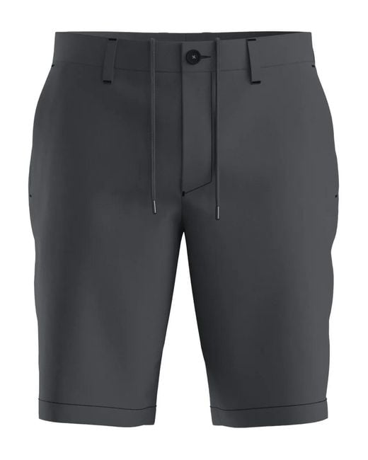 Boss Gray Drawstring Bermuda Shorts for men