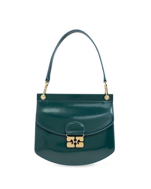 Ganni Apo-g ショルダーバッグ グリーン | Lyst