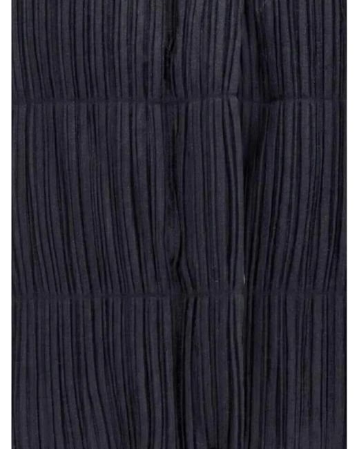 GONGDID DESIGN Blue Pleated Reversible Jacket