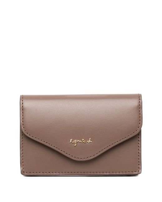 Agnes B. Brown Ava Leather Card Case