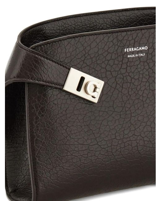 Ferragamo Black Gancini Belt Bag for men