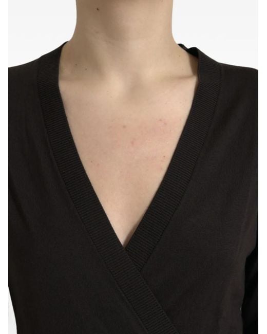 Dolce & Gabbana Black V-Neck Long-Sleeved Sweater