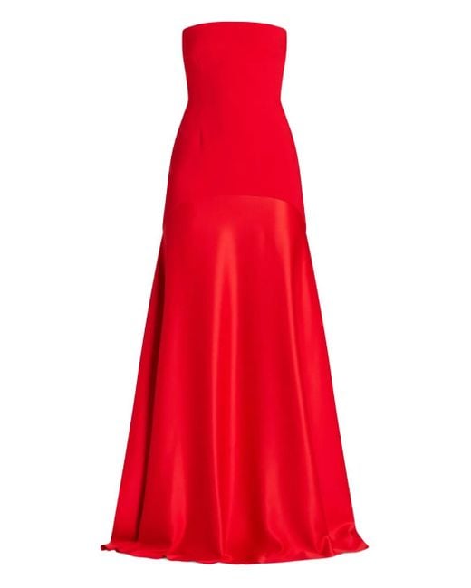 Solace London The Alessandra Strapless-Flared Maxi Dress