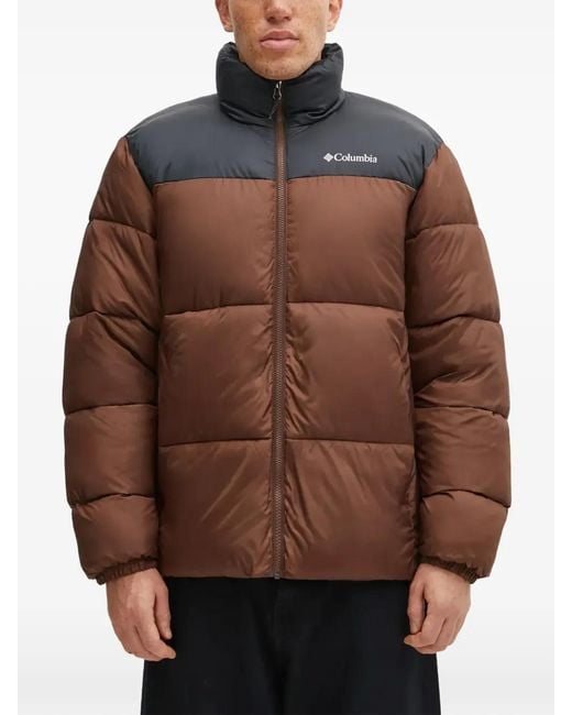 Columbia Brown Doudoune Puffect À Fermeture Zippée for men