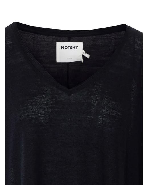 Not Shy Blue Emilie V-Neck T-Shirt