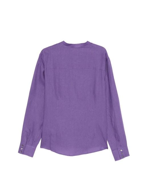 Alpha Studio Purple Chemise À Col Boutonné for men