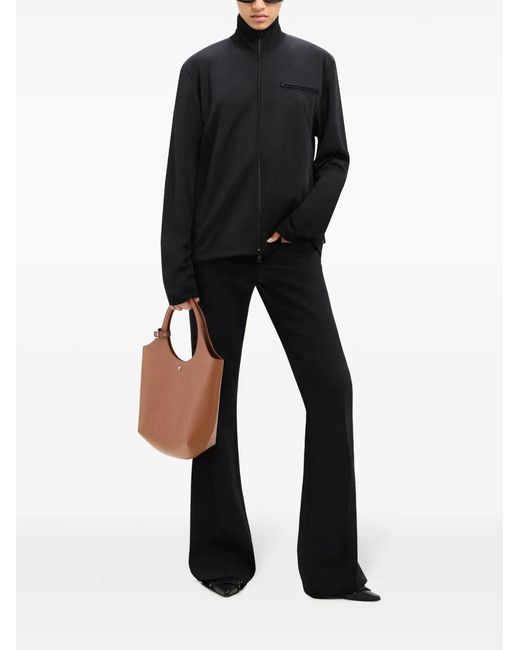 Courreges Black Interlock Zip-Up Shirt Jacket