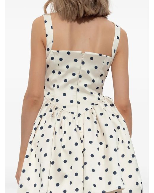 Self-Portrait White Satin Mini Dress