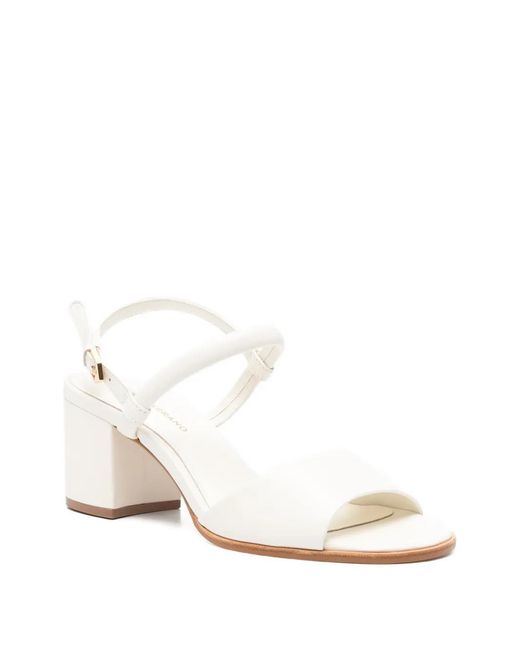 Carrano White Ankle-Strap Sandals