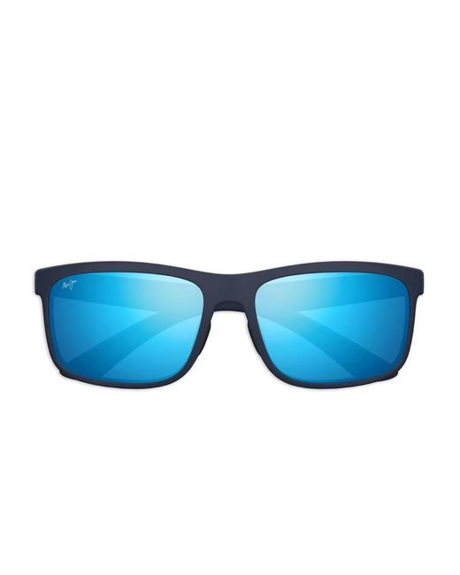 Maui Jim Blue Rectangle-Frame Sunglasses