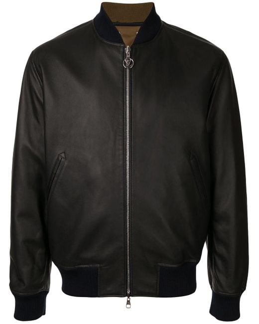 Louis Vuitton Black Zip-up Reversible Long Sleeve Jacket Coat for men