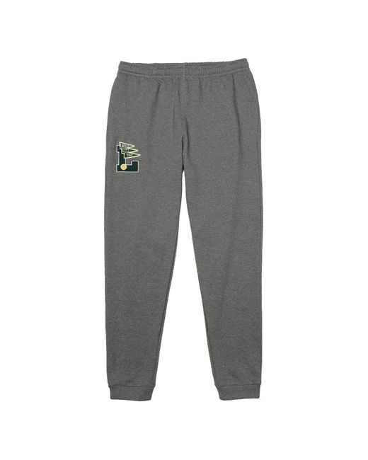 Lacoste Gray Logo-Patch Track Pants for men