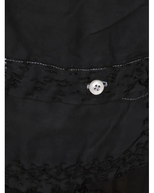 By Walid Straight Broek Met Elastische Taille En Patchwork in het Black voor heren
