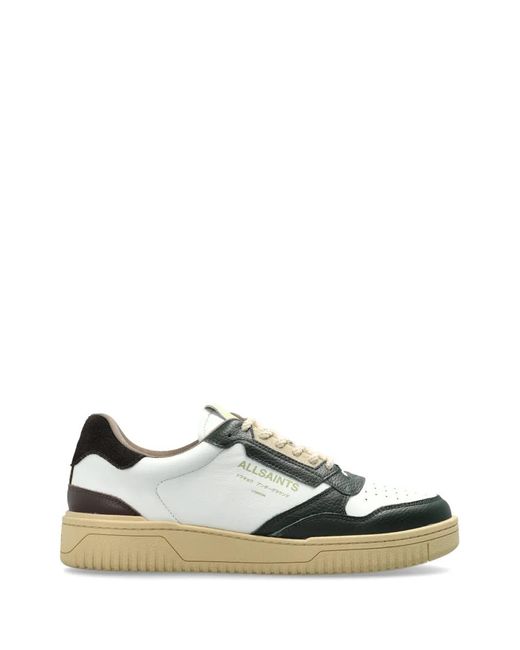 AllSaints Green Regan Leather Sneakers for men
