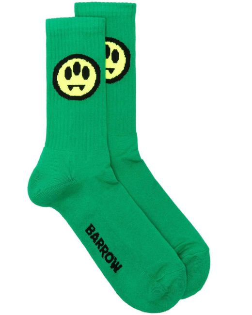 Barrow Green Logo-intarsia Socks for men