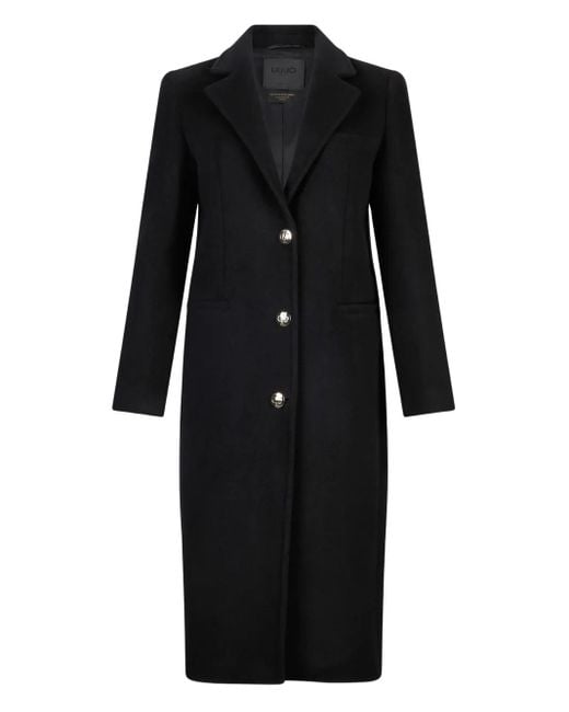 Liu Jo ラペルカラー シングルコート Black