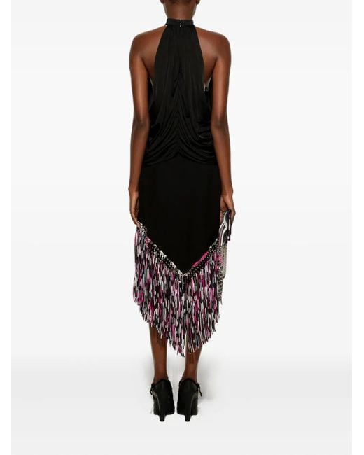 Emilio Pucci Gedrapeerde Top Met Col in het Black