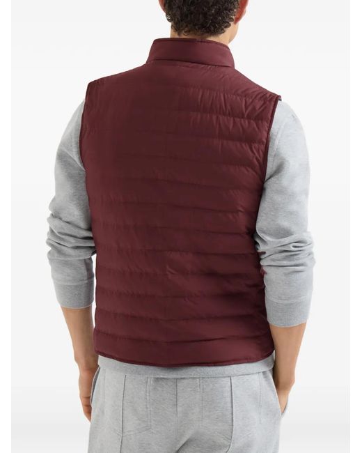 Brunello Cucinelli Purple Techno Fabric Down Vest for men
