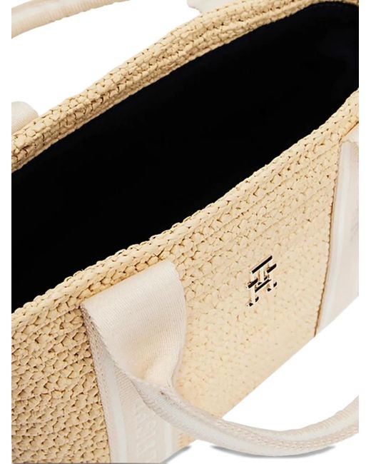 Tommy Hilfiger White Mini Spring Logo Tote Bag