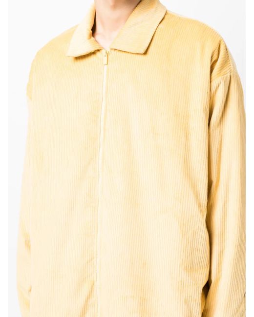 Fear Of God Yellow Corduroy Zip-Up Shirt Jacket for men