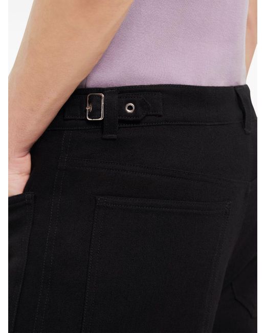 Courreges Black Button-front Wide-leg Cotton Jeans for men