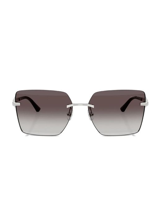 Jimmy Choo Gray Rimless Square Sunglasses