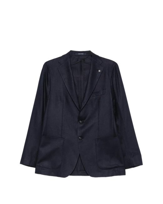 Tagliatore Blue Blazer À Poche Plaquée for men