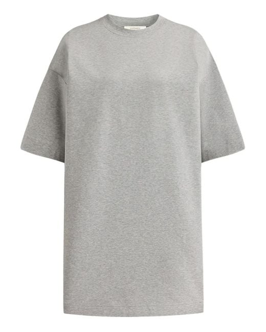 12 STOREEZ Gray Cotton T-Shirt Dress