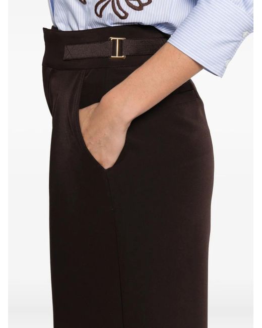 ERMANNO FIRENZE Black Hose mit Bundfalten