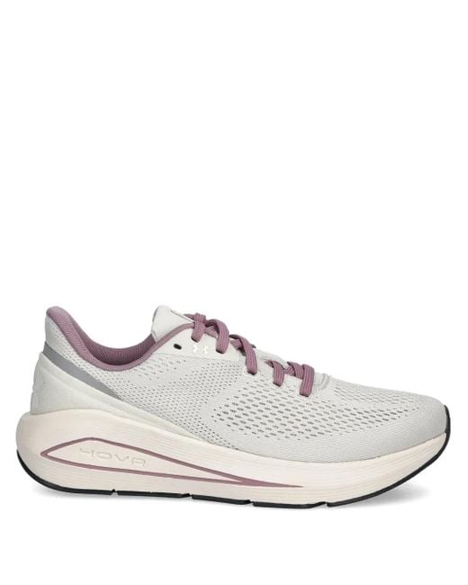 Under Armour White Perforated-Detail Sneakers