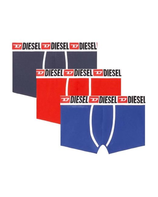 DIESEL Men's Red Danilo-D-Core-3Pack Boxers