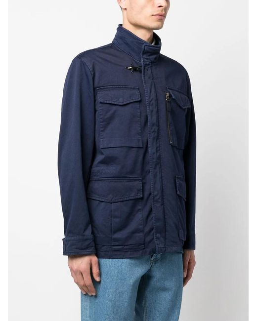 Fay Blue Multiple-Pocket Field Jacket for men