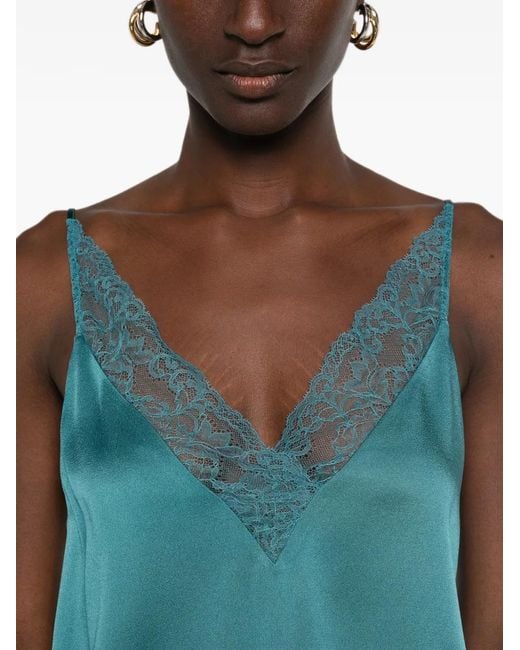 Forte_forte Blue Lace-Trim Top