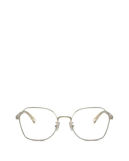 COACH White Geometric-Frame Glasses