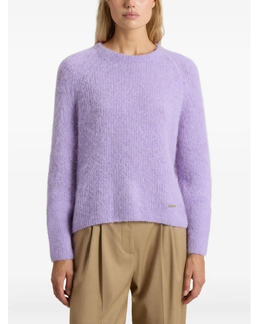 Woolrich Purple Brushed-Finish Sweater