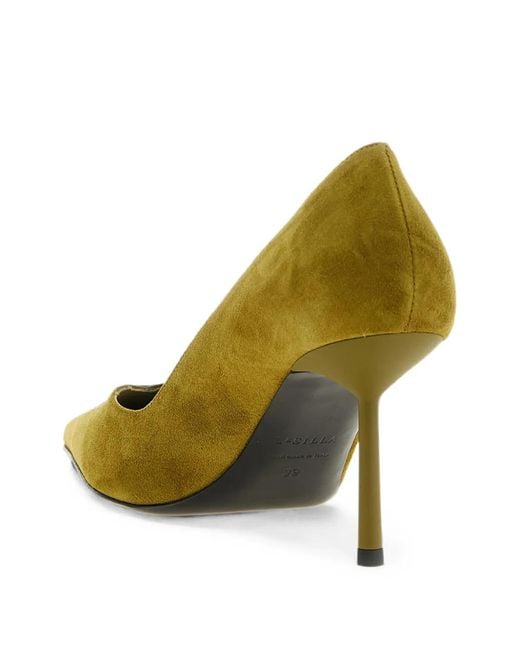 Le Silla Green Vivienne V-Neck Pumps