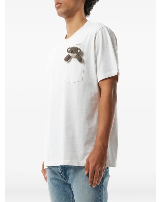 Doublet White X Marais Koala Plush-Detail T-Shirt for men