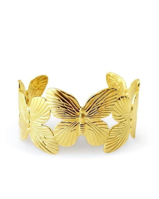 Hzmer Jewelry Yellow Butterfly-Detail Bangle