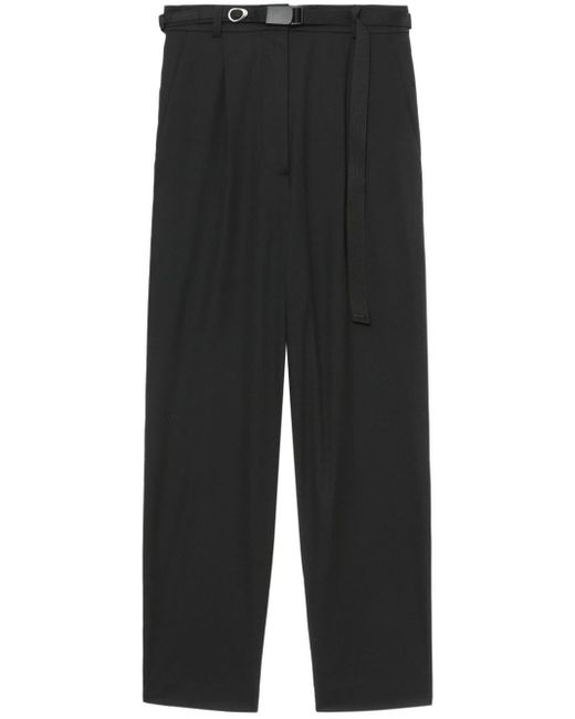 Hyein Seo Black Pleated Cropped Trousers