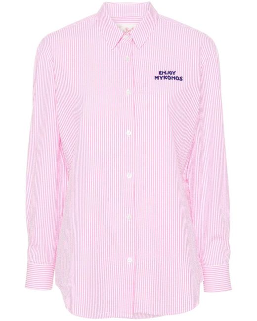 Mc2 Saint Barth Pink Camicia Donna Con Stampa