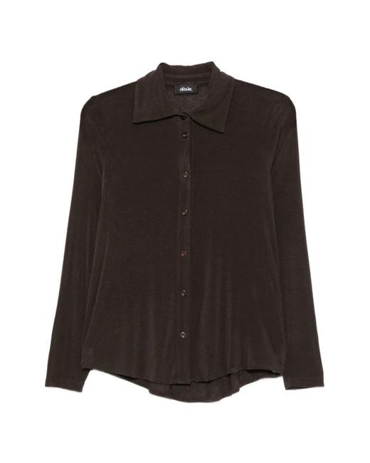 Dixie Button-Up Blouse in het Black