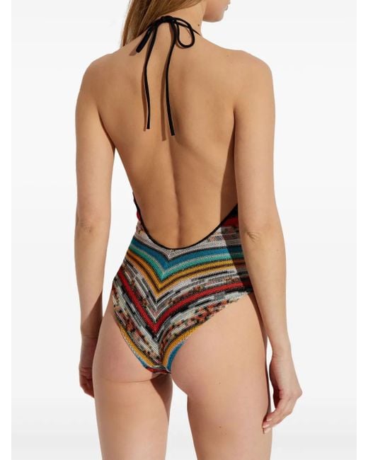 Missoni Gestreept Badpak in het Black