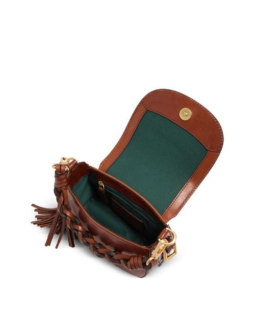 The Bridge Brown Baby Pearl District Whipstitch-Trim Shoulder Bag