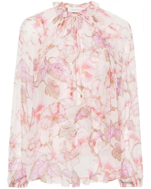 Blusa matchmaker billow Zimmermann de color Pink
