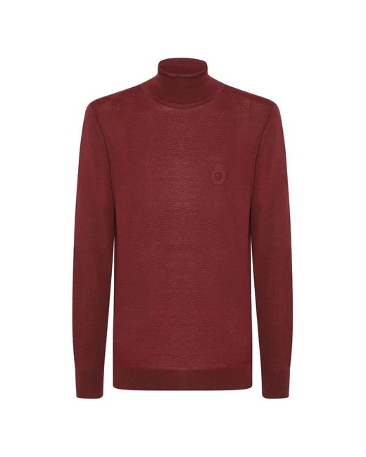Billionaire Crest-Embroidered Roll-Neck Sweater for men
