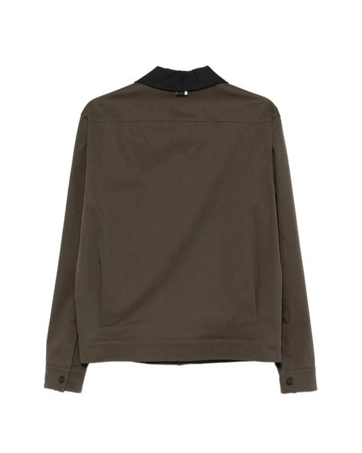 Low Brand Green Studded Collar Jacket for men