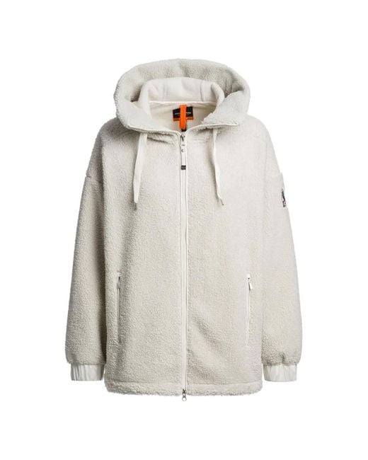 Parajumpers White Noelle Curly-Fleece Hoodie