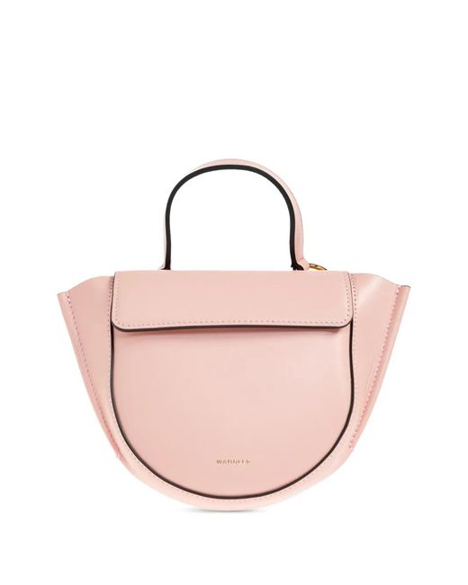 Wandler Pink Hortensia Piccola Handle Leather Tote Bag